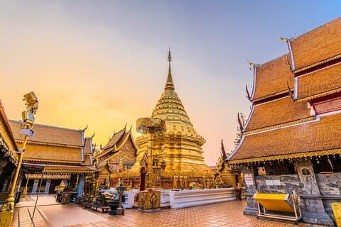Chiang Mai: Doi Suthep & Wat Pha Lat med lokal röd lastbil