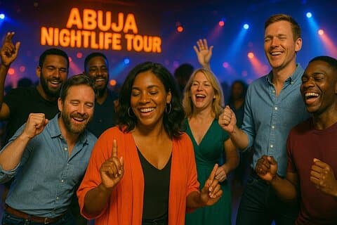 Abuja Nightlife Experience Rooftop Bar Club and Suya Night Tour