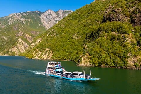 From Shkodra: Koman Lake Adventure with Boat Ride & Kayak