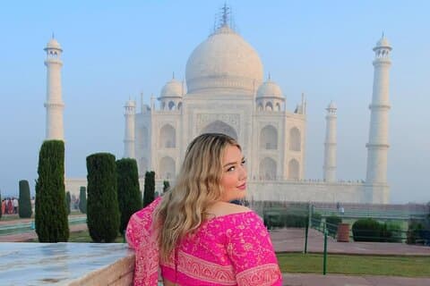 Delhi : Sunrise Taj Mahal, Agra Fort & Baby Taj med 5 stjärnor Lunch