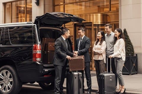 Teterboro Private Luxury Avgangstur via Stretch Limo eller Van
