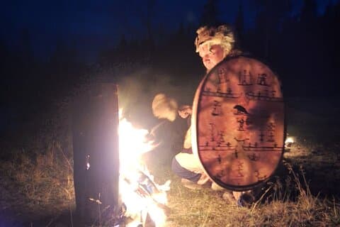Shamanic Ceremonial Fire in Jurtta