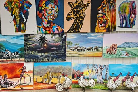 Privat kulturel souvenir shopping og girafecenter tur