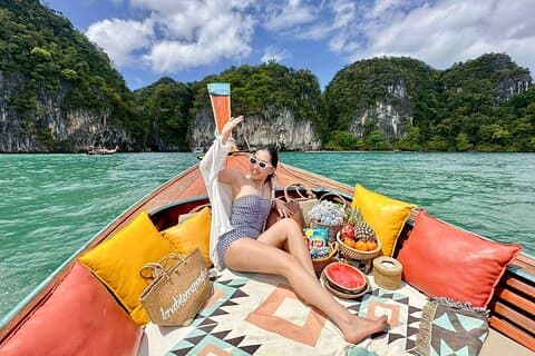 Private Krabi 9 øer og Hong Island Dagstur med Longtail Boat
