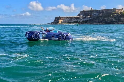 San Juan Sport acquatici Noleggio Auto Blu Mercedes Classic