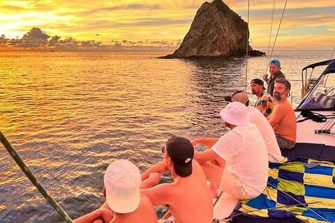 incredible Sunset on Sailboat by Bahí Santa Marta