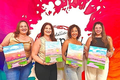 Vibrante esperienza di sorso e pittura ad Aguadilla