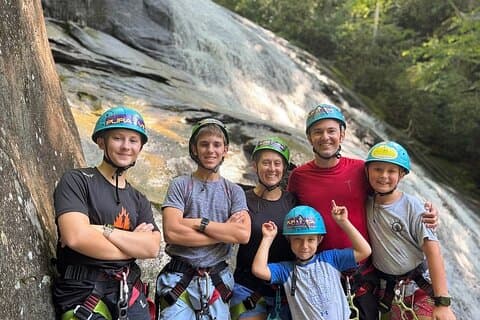 Cove Creek Waterfall Rappel and Canyoneering Adventure in Brevard