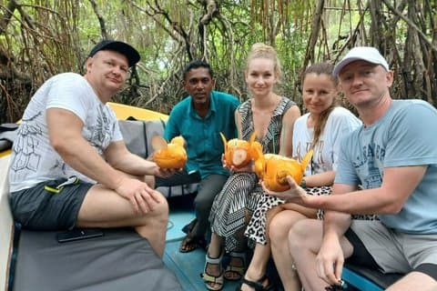 River Safari Bentota with Mangroves ,crocodiles ,Birds, Monkeys.