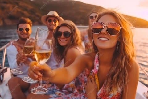 Gemeinsame Bootstour bei Sonnenuntergang in der Amalfiküste ab Positano