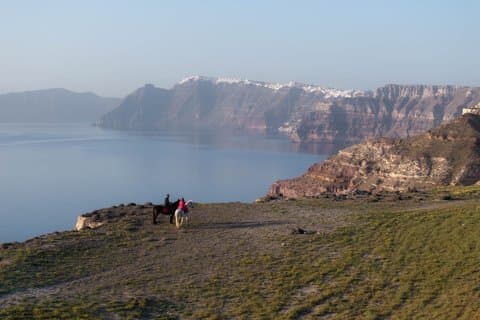 Santorini Horseback ridetur Caldera udsigt og vinmarker