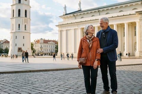 Excursão privada romântica pela cidade velha em Vilnius