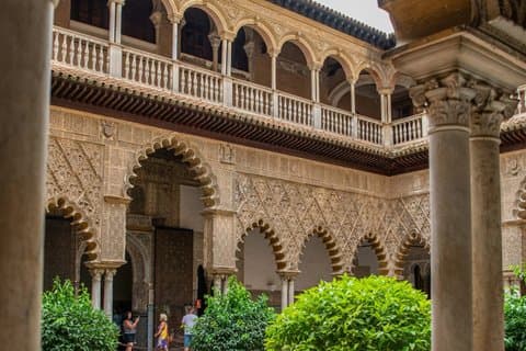Inngang til Alcázar de Sevilla med audioguide