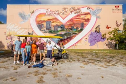 St Pete Mural Tour by Street Legal Golf Cart