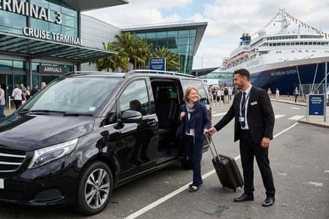 Trasferimento privato dal porto di Southampton all'aeroporto di Londra Heathrow