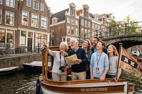 Privat familievandretur i Amsterdam Old Town Heritage