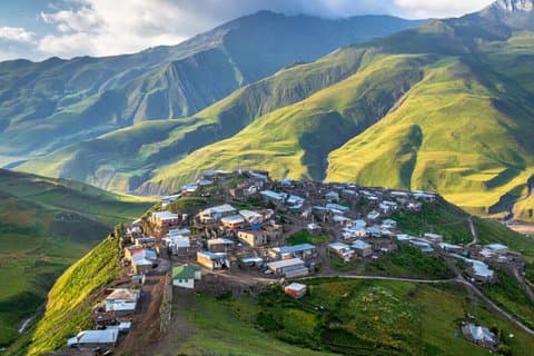 Baku to Khinaliq Village & Candy Cane Mountains Guided Day Trip