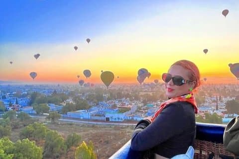 Teotihuacan balloon flight cave breakfast and CDMX transportation