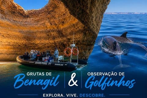 Observación de cuevas y delfines de Benagil
