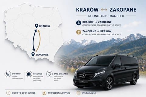Traslado a Zakopane desde la ciudad de Cracovia o el aeropuerto de Balice