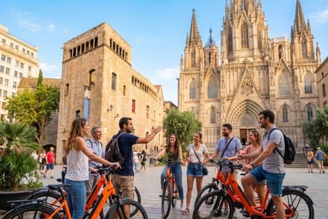 Barcelona sykkel eller E-bike tur: skjulte historier og 2000 år