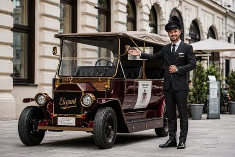 Tour della città di Vienna con Luxury E Old Timer