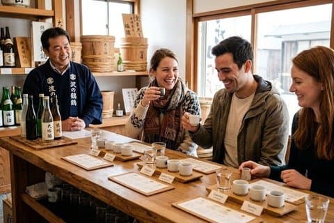 Explorando a excursão privada Kobe Breweries Nada Sake com guia licenciado pelo governo