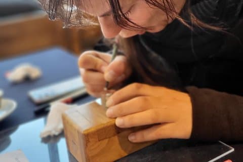 Carve din personlige Koreansk stein Seal med Jeongju i Insadong